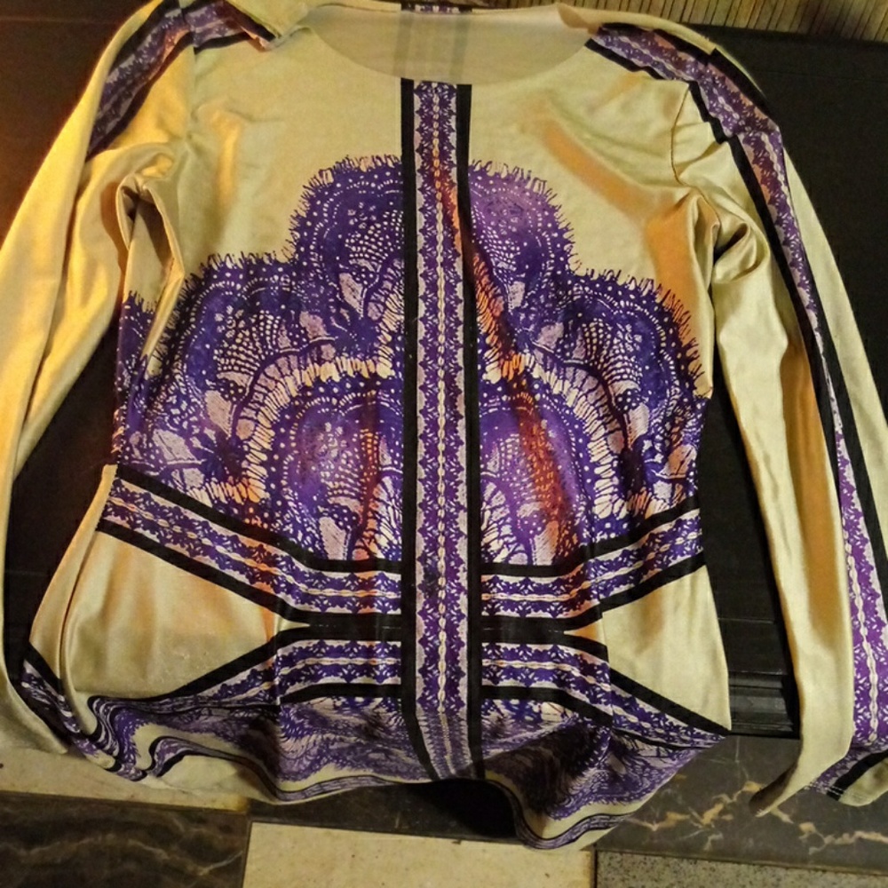 Bohemian Purple Tan Dress